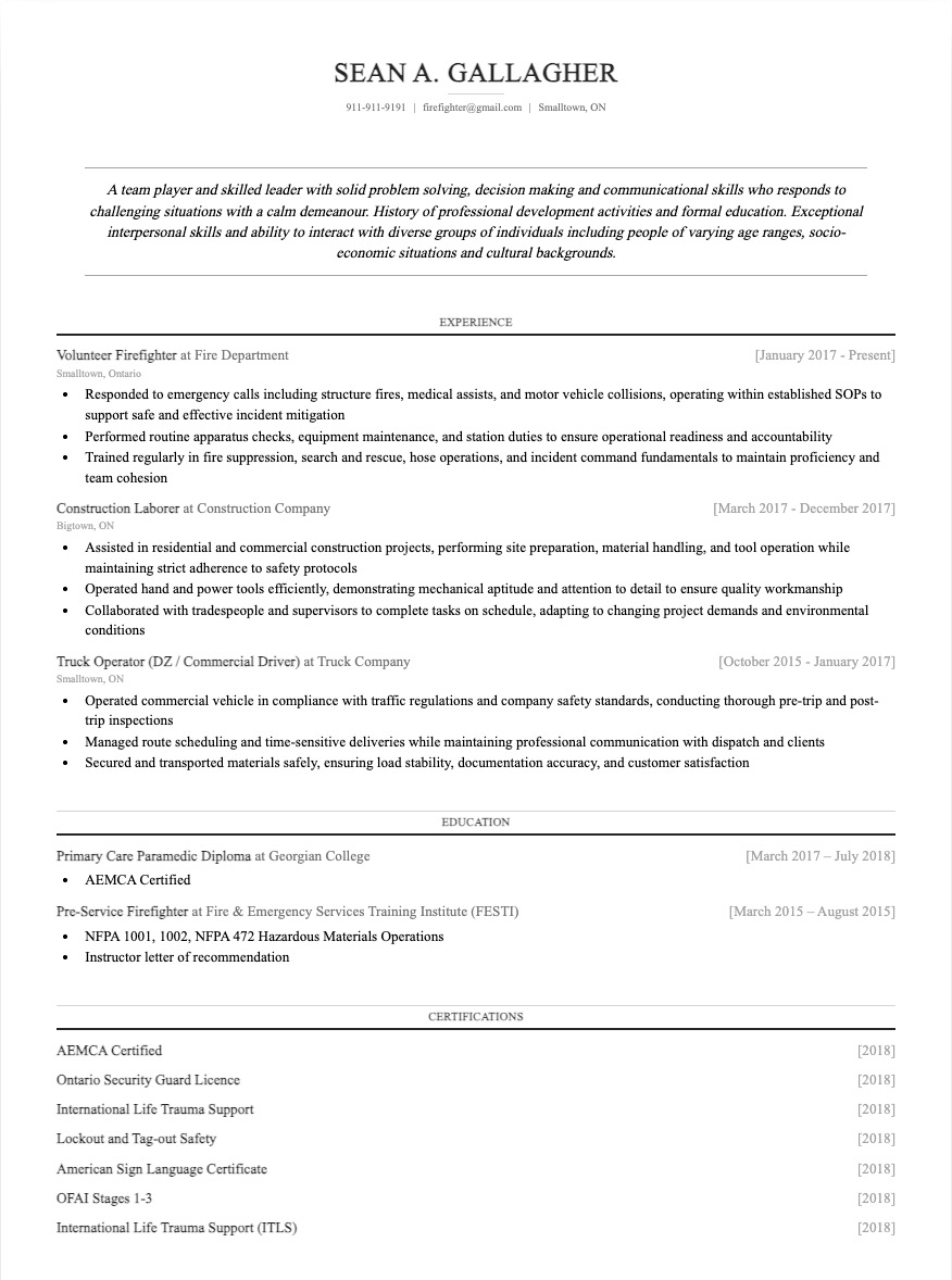 broadsheet resume template