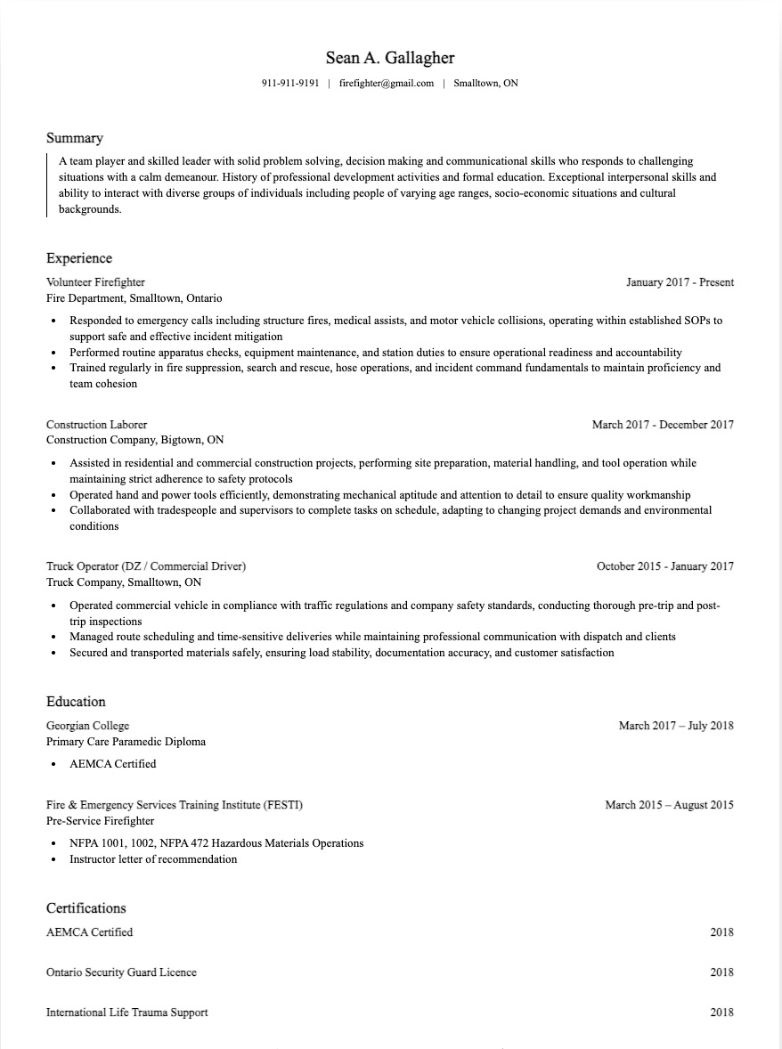 cameo resume template
