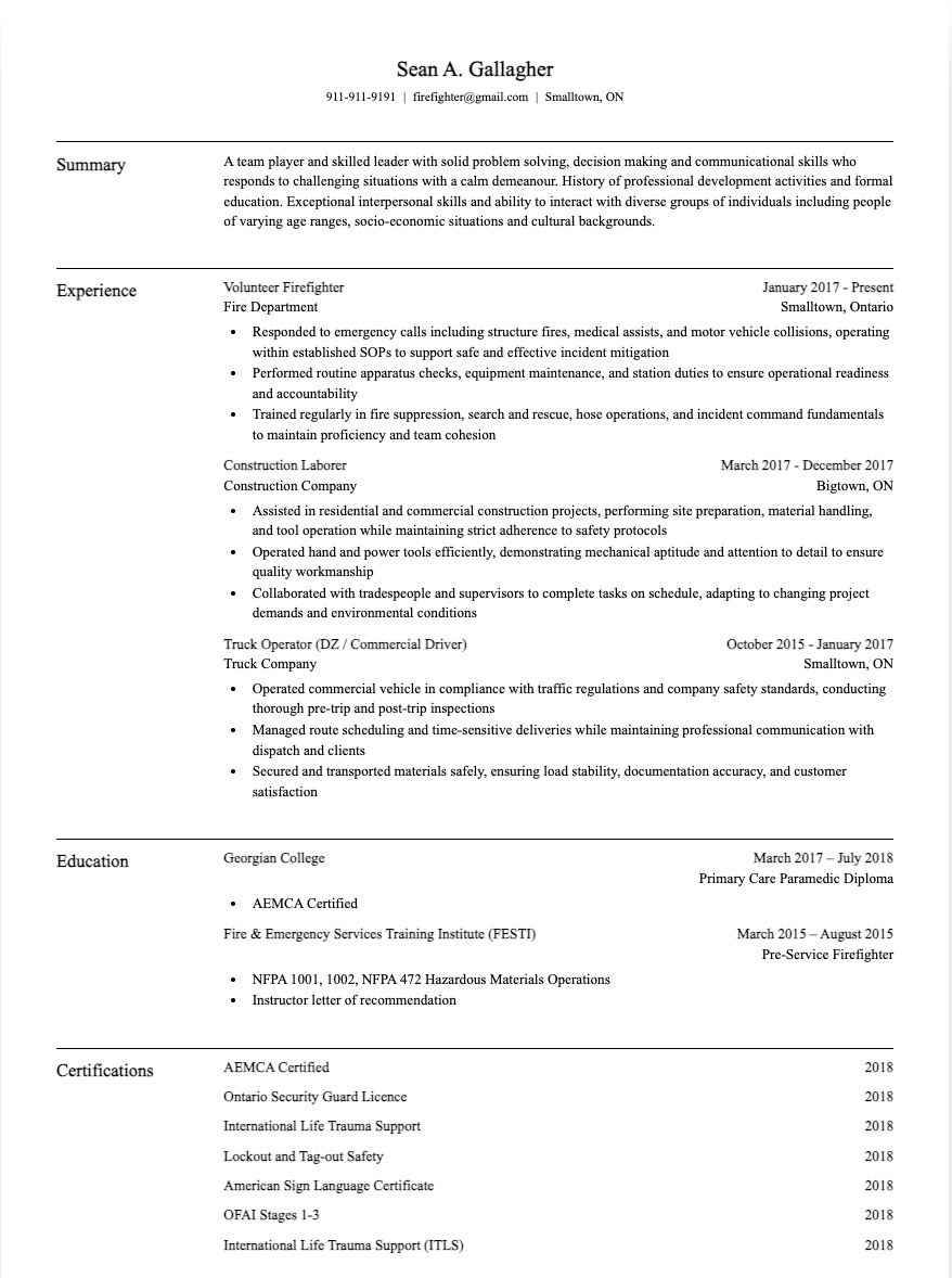 gridwork resume template