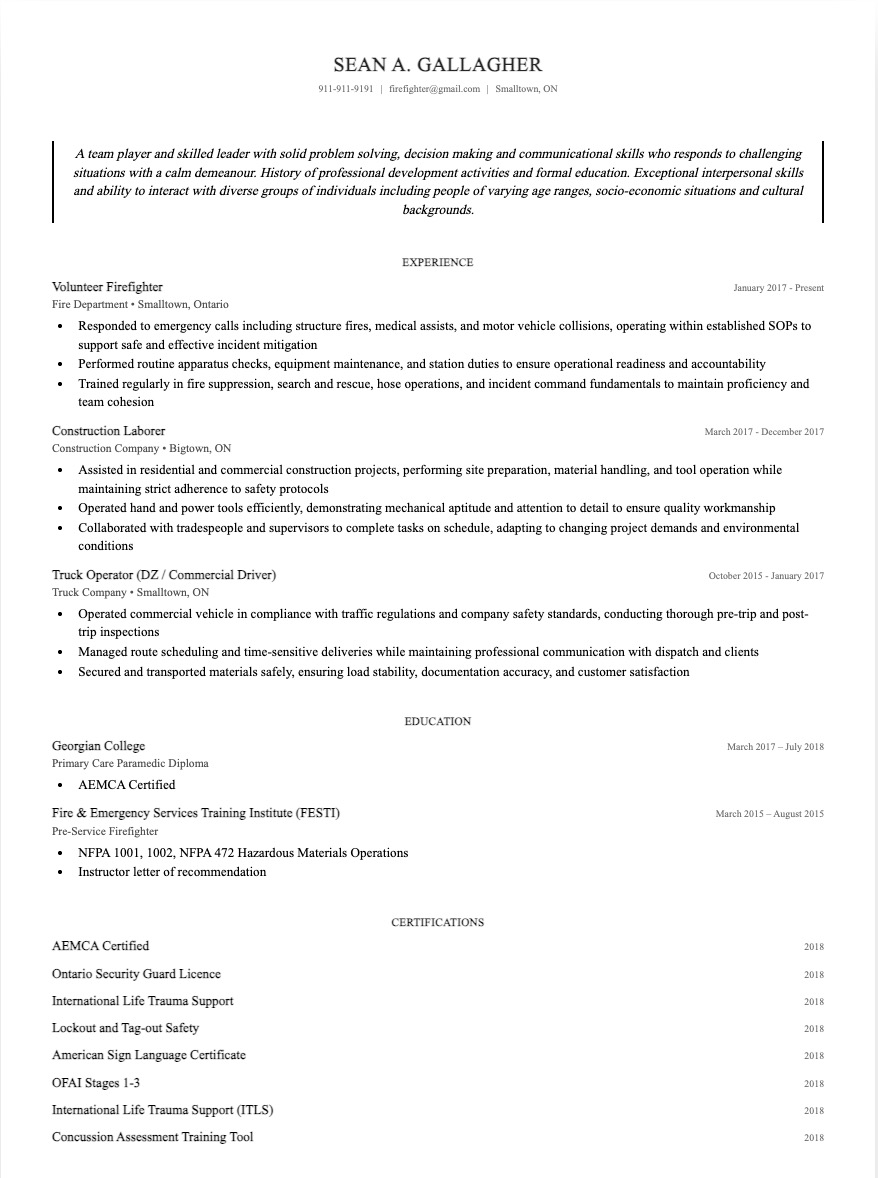 margin resume template
